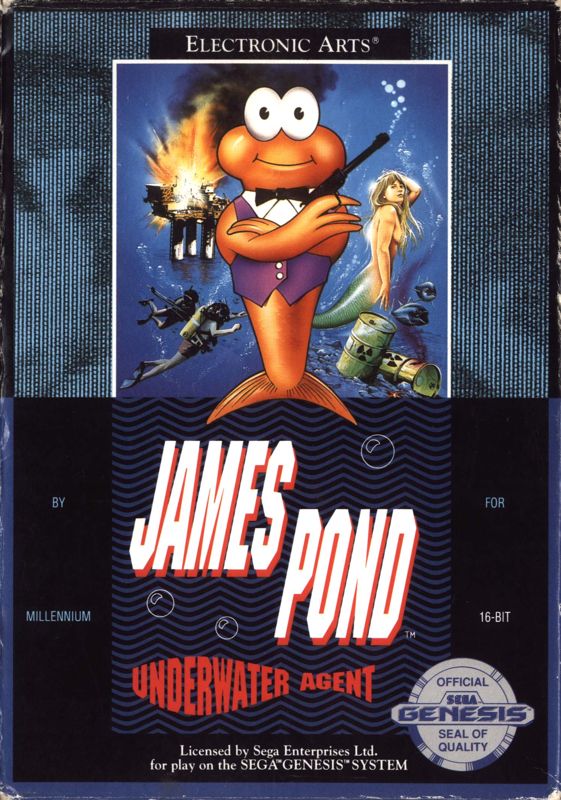 James Pond box art for Sega Genesis